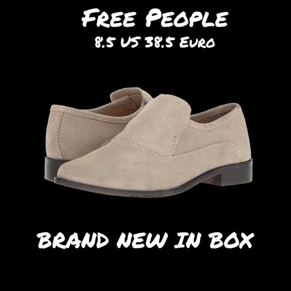 Free People Loafer Slip-On Shoe Suede Size 8.5 US 38.5 EU New In Box - Picture 1 of 5